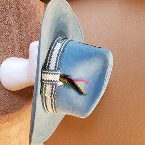 Blue Suede Cowboy Hat Unc Chapel Hill 